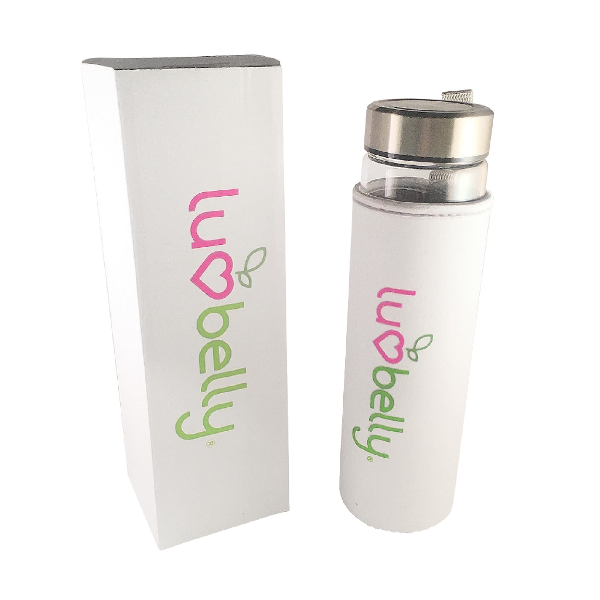 Glass Shaker Bottle I Easy Fill For Supplements, Smoothies And Other Drinks I BPA, Lead & Cadmium Free I 24oz- Wide Mouth- By LuvBelly - LuvBelly