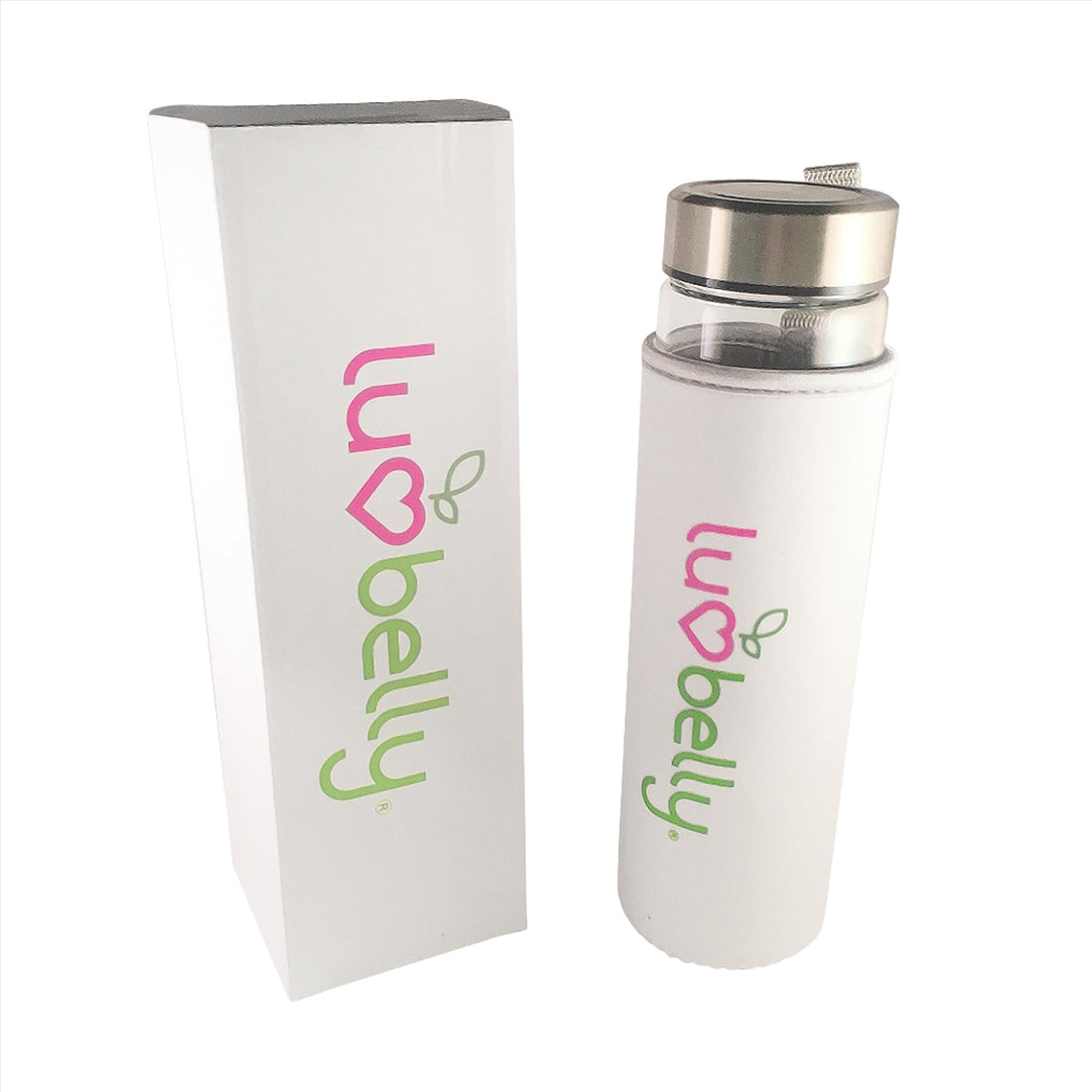 Glass Shaker Bottle I Easy Fill For Supplements, Smoothies And Other Drinks I BPA, Lead & Cadmium Free I 24oz- Wide Mouth- By LuvBelly - LuvBelly